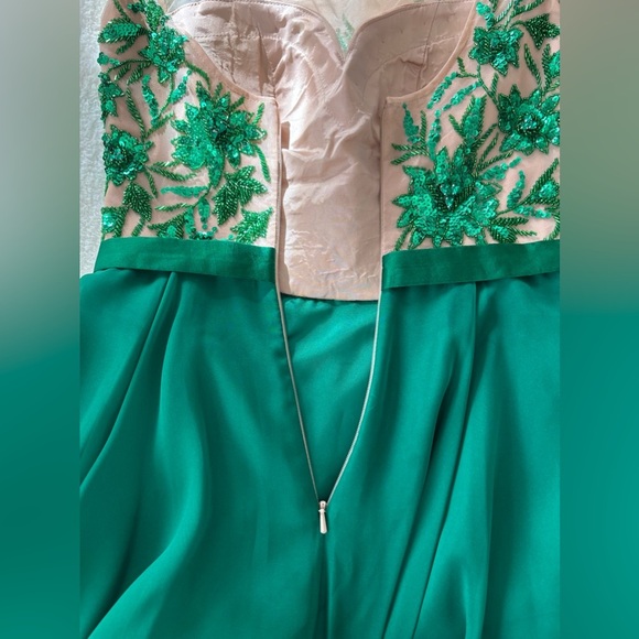 Sherry Hill emerald green evening maxi dress size US 2 Petite - Picture 15 of 16